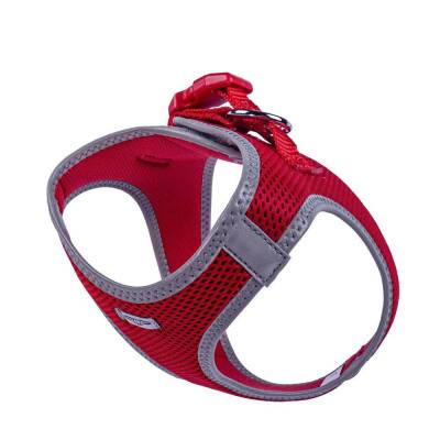 Doggie Havalı Dokuma Reflektörlü Küçük Irk Göğüs Tasması Red 32-38 cm(ARG-S) - 4