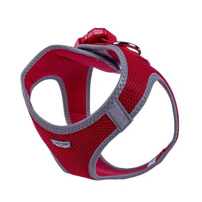 Doggie Havalı Dokuma Reflektörlü Küçük Irk Göğüs Tasması Red 38-44 cm(ARG-M) - 4