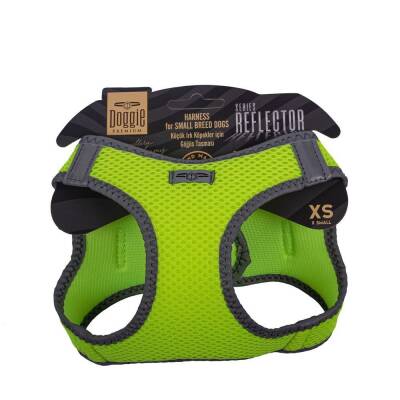 Doggie Havalı Dokuma Reflektörlü Küçük Irk Göğüs Tasması Yellow 30-34 cm (ARG-XS)