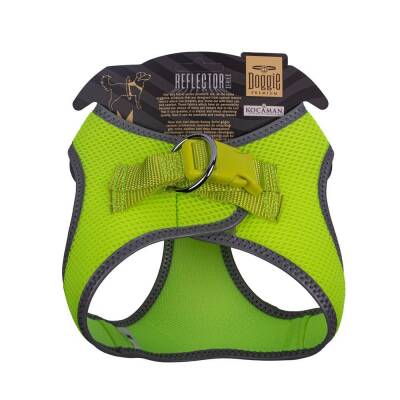 Doggie Havalı Dokuma Reflektörlü Küçük Irk Göğüs Tasması Yellow 38-44 cm(ARG-M) - 2
