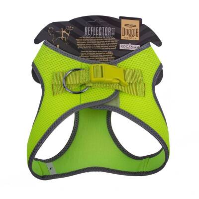 Doggie Havalı Dokuma Reflektörlü Küçük Irk Göğüs Tasması Yellow 42-48 cm(ARG-L) - 2