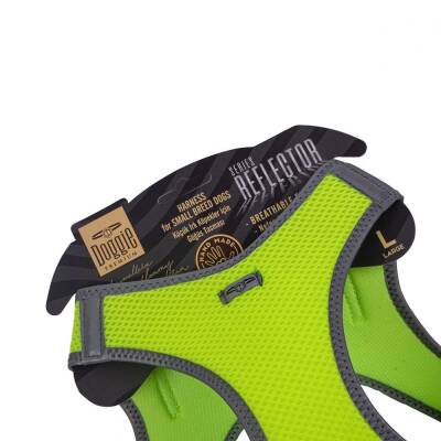 Doggie Havalı Dokuma Reflektörlü Küçük Irk Göğüs Tasması Yellow 42-48 cm(ARG-L) - 3