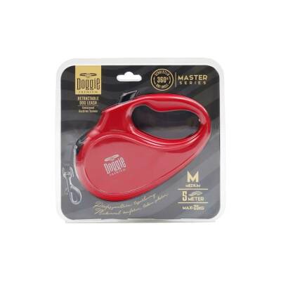 Doggie Master Otomatik Uzatma Tasması Kırmızı 25 kg/5 mt - 2