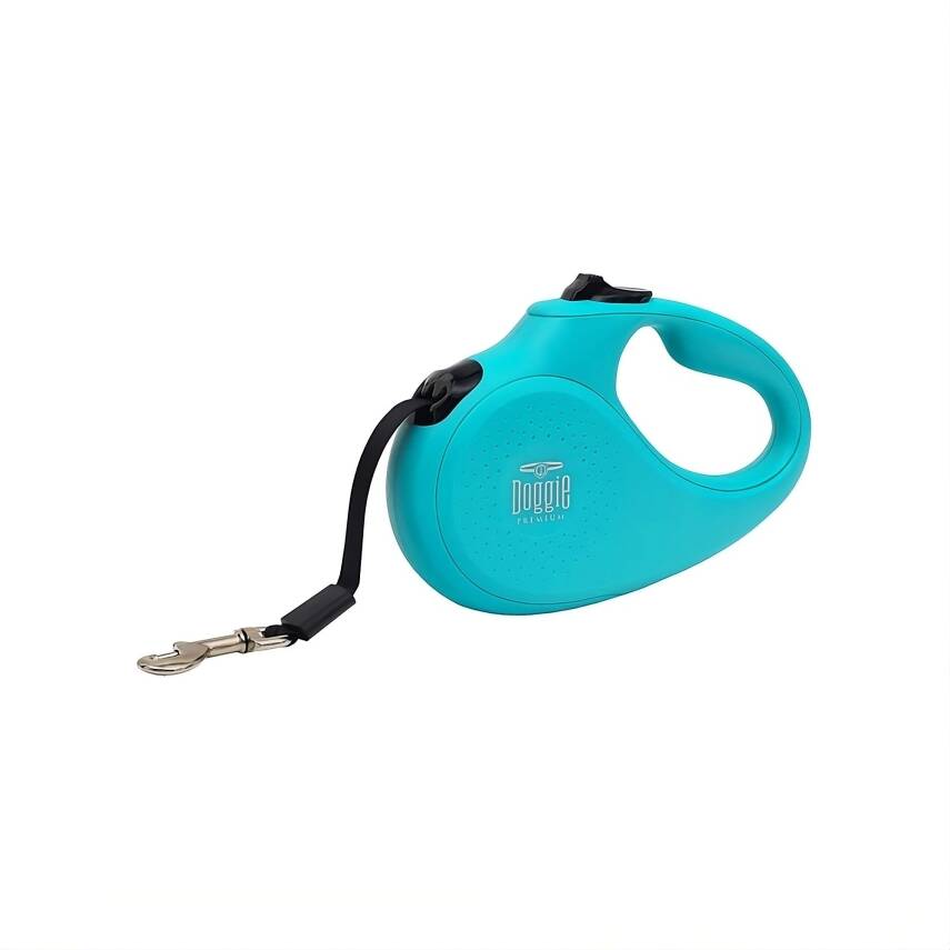 Doggie Master Otomatik Uzatma Tasması Turkuaz 25 kg/5 mt - 1