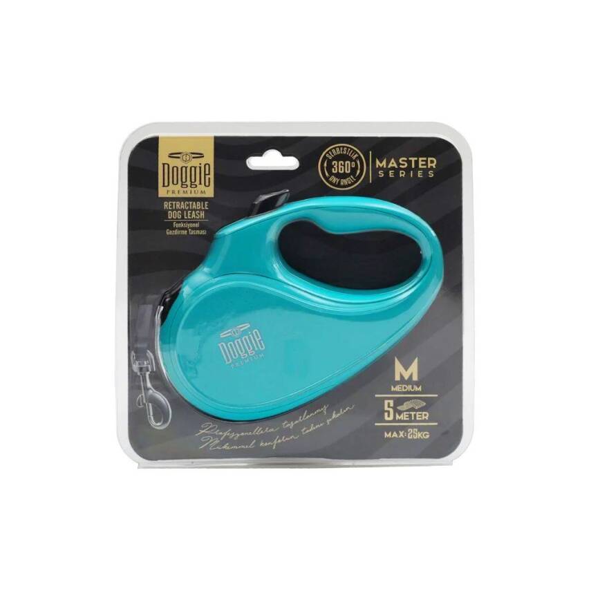 Doggie Master Otomatik Uzatma Tasması Turkuaz 25 kg/5 mt - 2