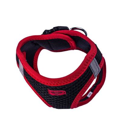 Doggie Havalı Dokuma Neon Küçük Irk Göğüs Tasması Kırmızı 30-34 cm (ANG-XS) - 4
