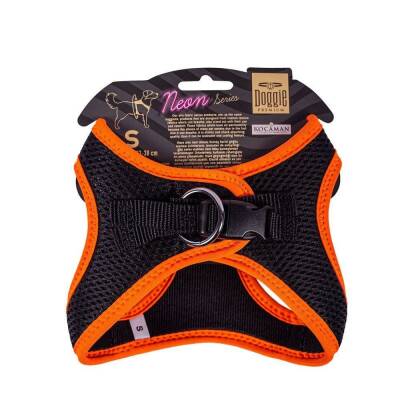 Doggie Havalı Dokuma Neon Küçük Irk Göğüs Tasması Turuncu 32-38 cm (ANG-S) - 2