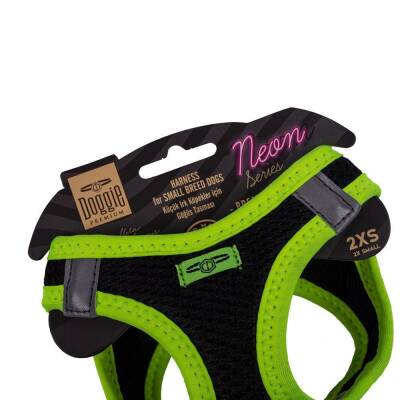 Doggie Havalı Dokuma Neon Küçük Irk Göğüs Tasması Sarı 26-30 cm (ANG-2XS) - 3