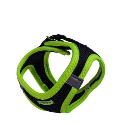 Doggie Havalı Dokuma Neon Küçük Irk Göğüs Tasması Sarı 26-30 cm (ANG-2XS) - 4