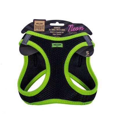 Doggie Havalı Dokuma Neon Küçük Irk Göğüs Tasması Sarı 32-38 cm (ANG-S)