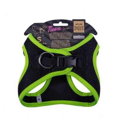 Doggie Havalı Dokuma Neon Küçük Irk Göğüs Tasması Sarı 32-38 cm (ANG-S) - 2
