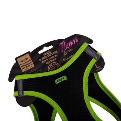 Doggie Havalı Dokuma Neon Küçük Irk Göğüs Tasması Sarı 42-48 cm (ANG-L) - 3