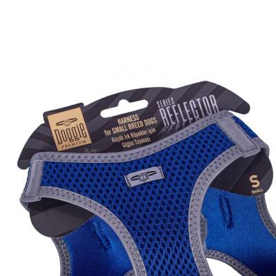 Doggie Havalı Dokuma Reflektörlü Küçük Irk Göğüs Tasması Mavi 32-38 cm (ARG-S) - 3