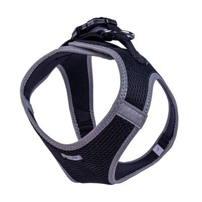 Doggie Havalı Dokuma Reflektörlü Küçük Irk Göğüs Tasması Siyah 42-48 cm (ARG-L) - 4