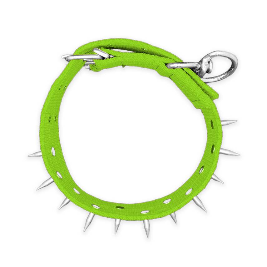Dokuma Çivili Köpek Boyun Tasması - 5*80 cm - Yeşil - 3
