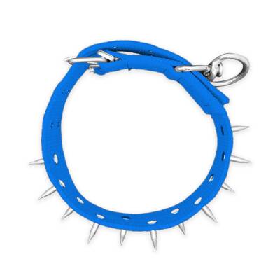 Dokuma Çivili Köpek Boyun Tasması - Mavi - 5x80 cm - 3