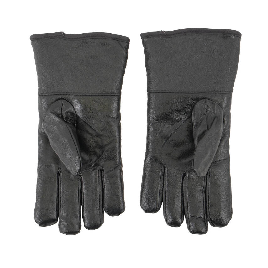 Erkek Deri Eldiven - İçi Peluşlu - Savex - Siyah - 137-F - 2