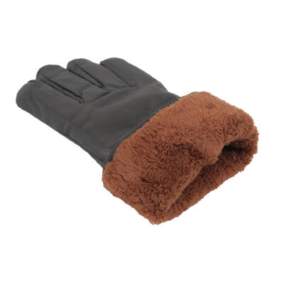 Erkek Deri Eldiven - İçi Peluşlu - Savex - Siyah - 137-F - 3