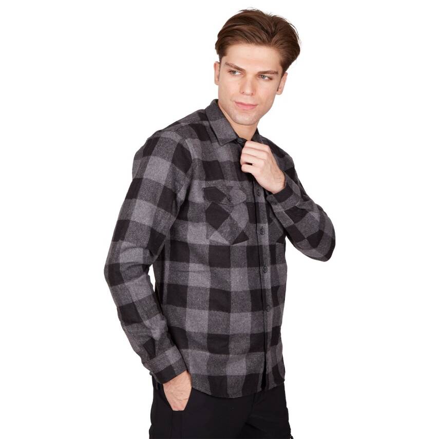 Alpinist Felder Erkek Ekose Outdoor Gömlek Antrasit - 3