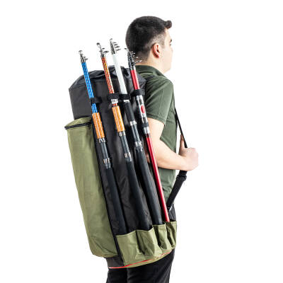 Euro Fish Kamış Çantası Boru Tipi Haki-Siyah 80 cm (38006) - 3