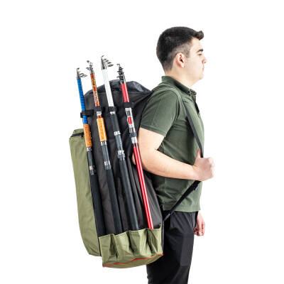 Euro Fish Kamış Çantası Boru Tipi Haki-Siyah 80 cm - 4