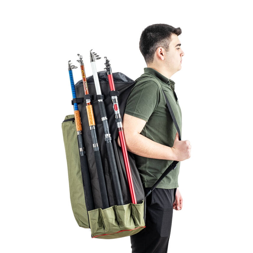Euro Fish Kamış Çantası Boru Tipi Haki-Siyah 80 cm - 4