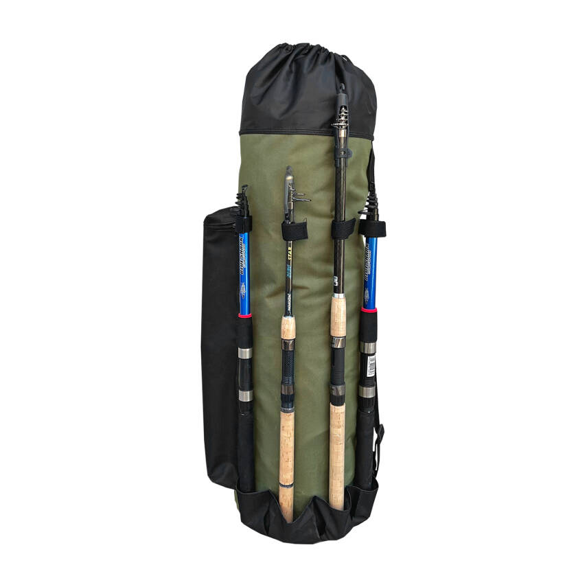 Euro Fish Kamış Çantası Boru Tipi Siyah-Haki 80 cm - 2