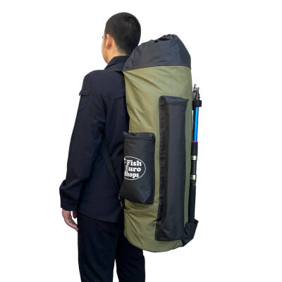 Euro Fish Kamış Çantası Boru Tipi Siyah-Haki 80 cm - 5