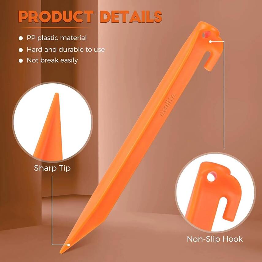 Evolite Arancio ABS Çadır Kazığı - 23cm (6 Adet) - 3