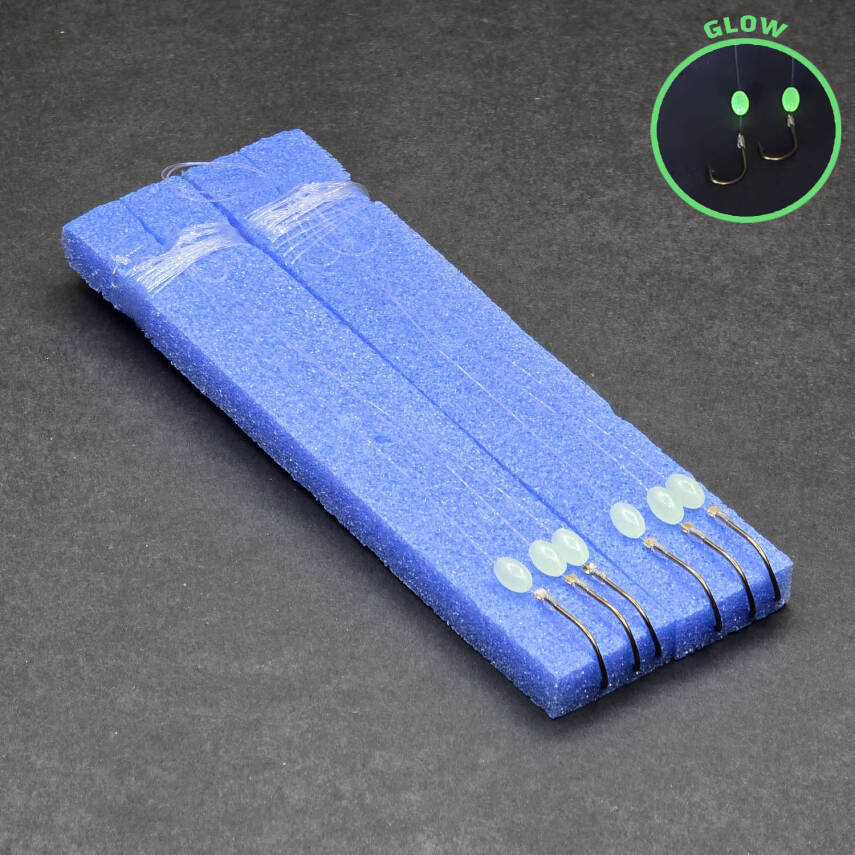 Köstek Hazır Takım - Fishack - Üç İğneli - Glow Boncuklu - 2'li - 1