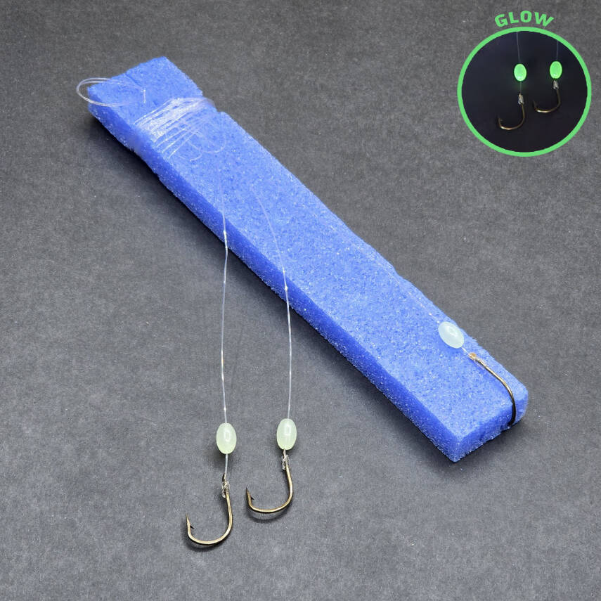 Köstek Hazır Takım - Fishack - Üç İğneli - Glow Boncuklu - 2'li - 2