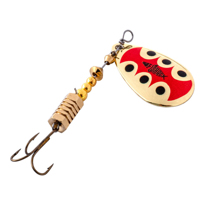 Fishack GlideX Golden Ladybug Döner Kaşık - Alabalık, Turna ve Levrek Avı İçin Mükemmel Seçim - 1