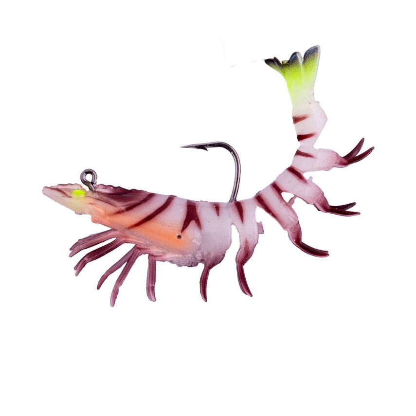 Fishack Krillax UV Boyalı Silikon Karides Sahte Balık Yemi - 75mm 7g Ghost Shrimp - 2