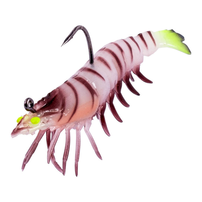 Fishack Krillax UV Boyalı Silikon Karides Sahte Balık Yemi - 75mm 7g Ghost Shrimp - 3