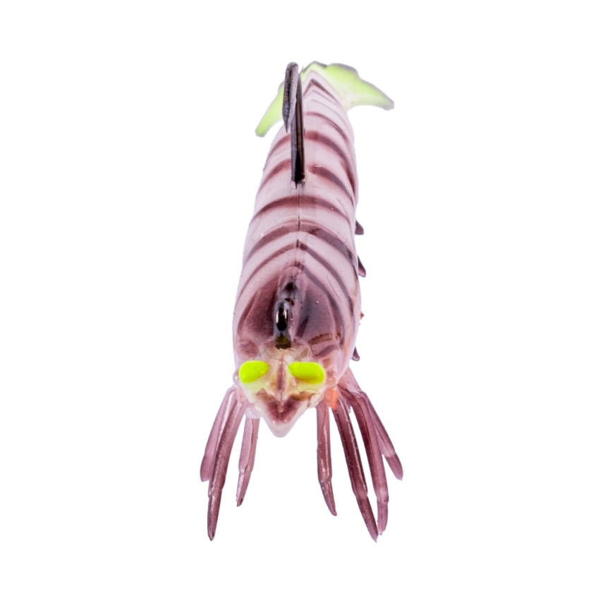 Fishack Krillax UV Boyalı Silikon Karides Sahte Balık Yemi - 75mm 7g Ghost Shrimp - 4