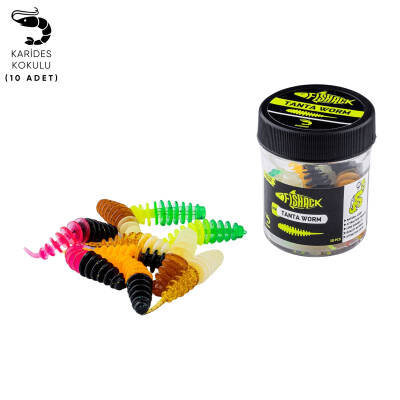 Silikon Kurt Yem - LRF Tanta Alabalık Yemi - 0,9g 55mm - Fishack - Karides Kokulu