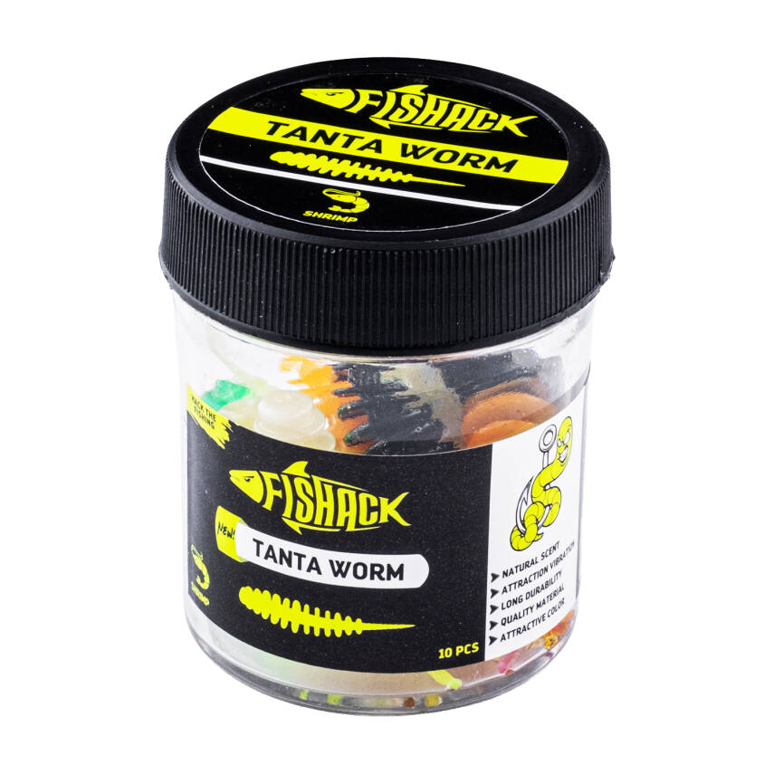 Silikon Kurt Yem - LRF Tanta Alabalık Yemi - 0,9g 55mm - Fishack - Karides Kokulu - 3