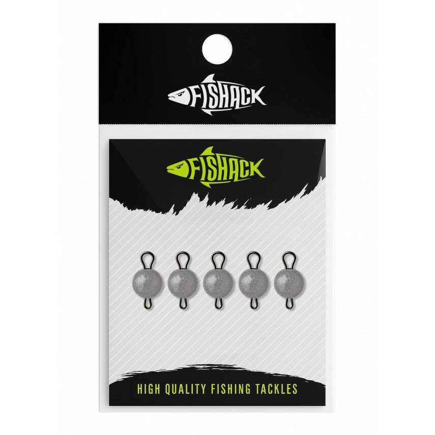 Fishack Mafsallı Kurşun - Hareketli İğne Kurşunu - 2 Gram - 5'li Paket - 3