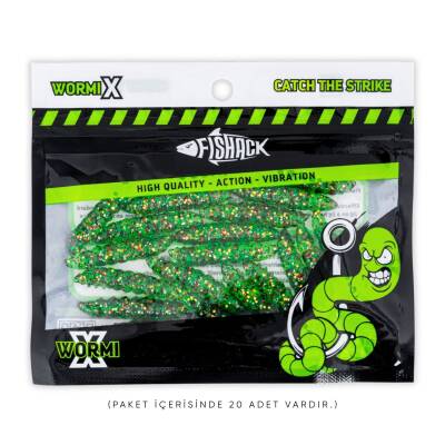 Fishack Peynir Aromalı Silikon Solucan Yem - 35mm Alabalık Yemi - Jungle Trout Bait - 2