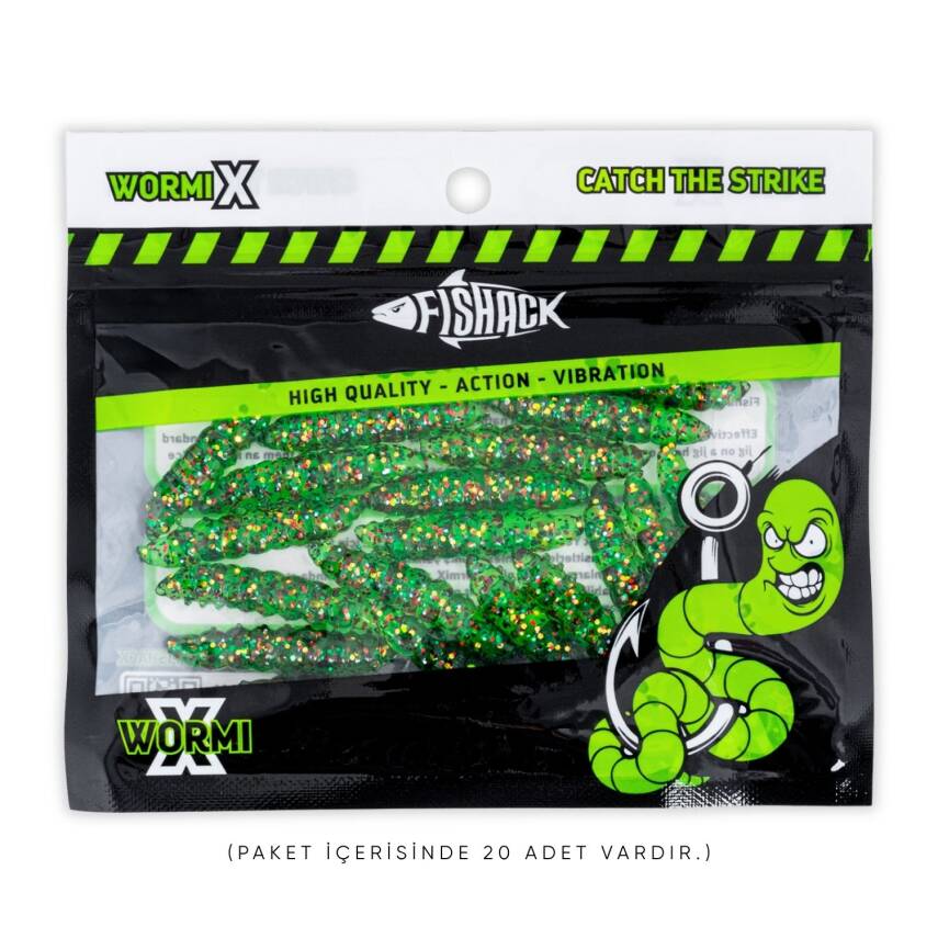 Fishack Peynir Aromalı Silikon Solucan Yem - 35mm Alabalık Yemi - Jungle Trout Bait - 2