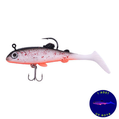 Fishack PredatorX Ember Silikon Yapay Balık - Üçlü İğneli, UV Boyalı - 100mm 15g