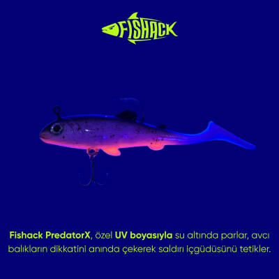 Fishack PredatorX Ember Silikon Yapay Balık - Üçlü İğneli, UV Boyalı - 100mm 15g - 4