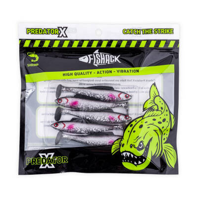 Fishack PredatorX Silikon Sahte Balık - 4,5g 85mm - UV Boyalı - Ghosty - 5