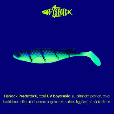 Fishack PredatorX Silikon Sahte Balık - 10g 100mm - UV Boyalı - Radar - 3