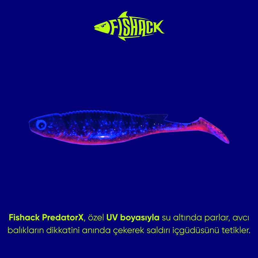 Fishack PredatorX Silikon Sahte Balık - 10g 100mm - UV Boyalı - Strike - 3