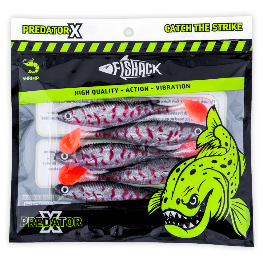 Fishack PredatorX Silikon Sahte Balık - 10g 100mm - UV Boyalı - Venom - 5