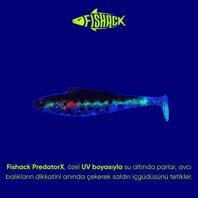 Fishack PredatorX Silikon Sahte Balık - 4,5g 85mm - UV Boyalı - Fleck - 3