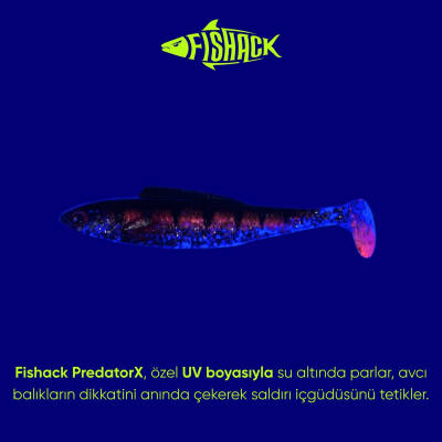 Fishack PredatorX Silikon Sahte Balık - 4,5g 85mm - UV Boyalı - Spark - 3