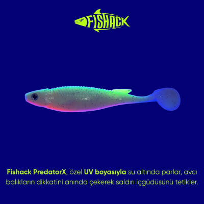 Silikon Sahte Balık - 10g 100mm - Fishack PredatorX - UV Boyalı - Mist - 3