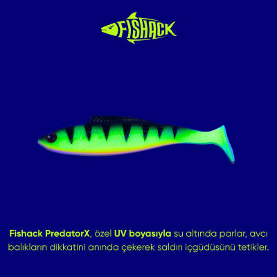 Fishack PredatorX UV Boyalı Silikon Sahte Balık - 85mm 4,5g Volt - 3